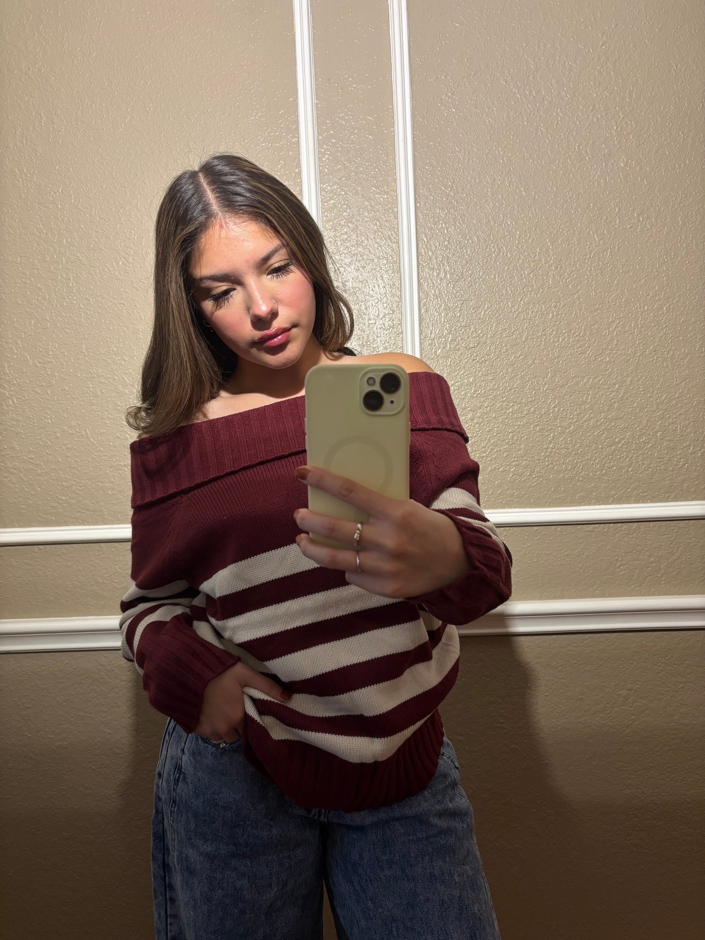 Cherries & Cream Off the Shoulder