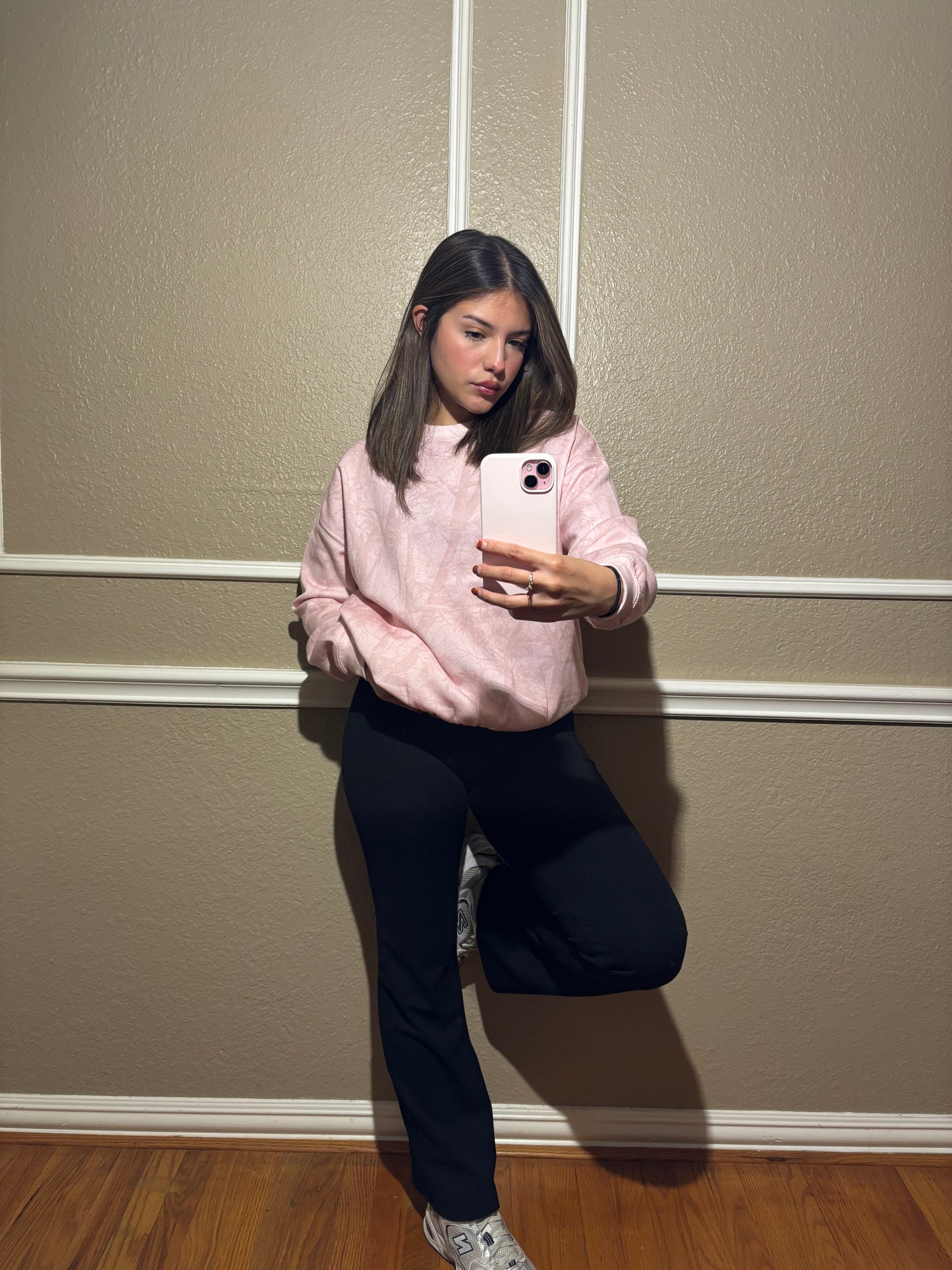 Strawberry Milk Camo Crewneck