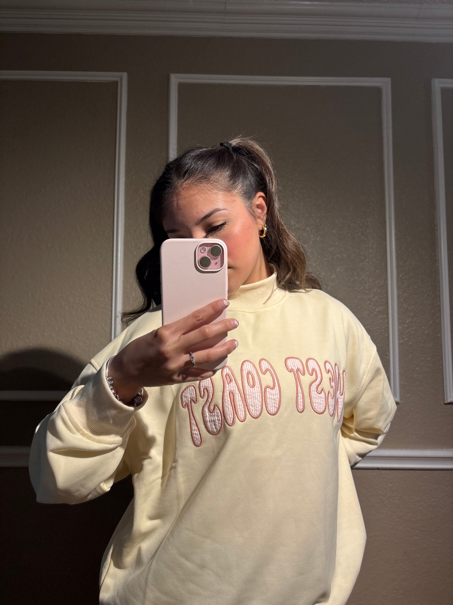 Pretty in Peep Mockneck