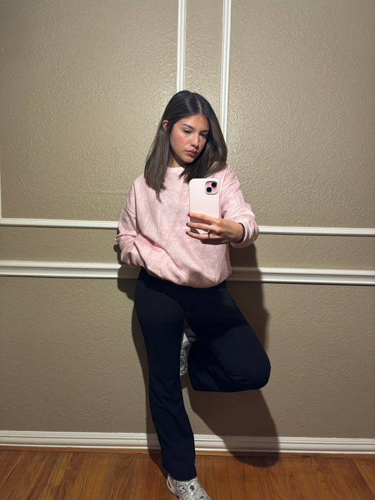 Strawberry Milk Camo Crewneck
