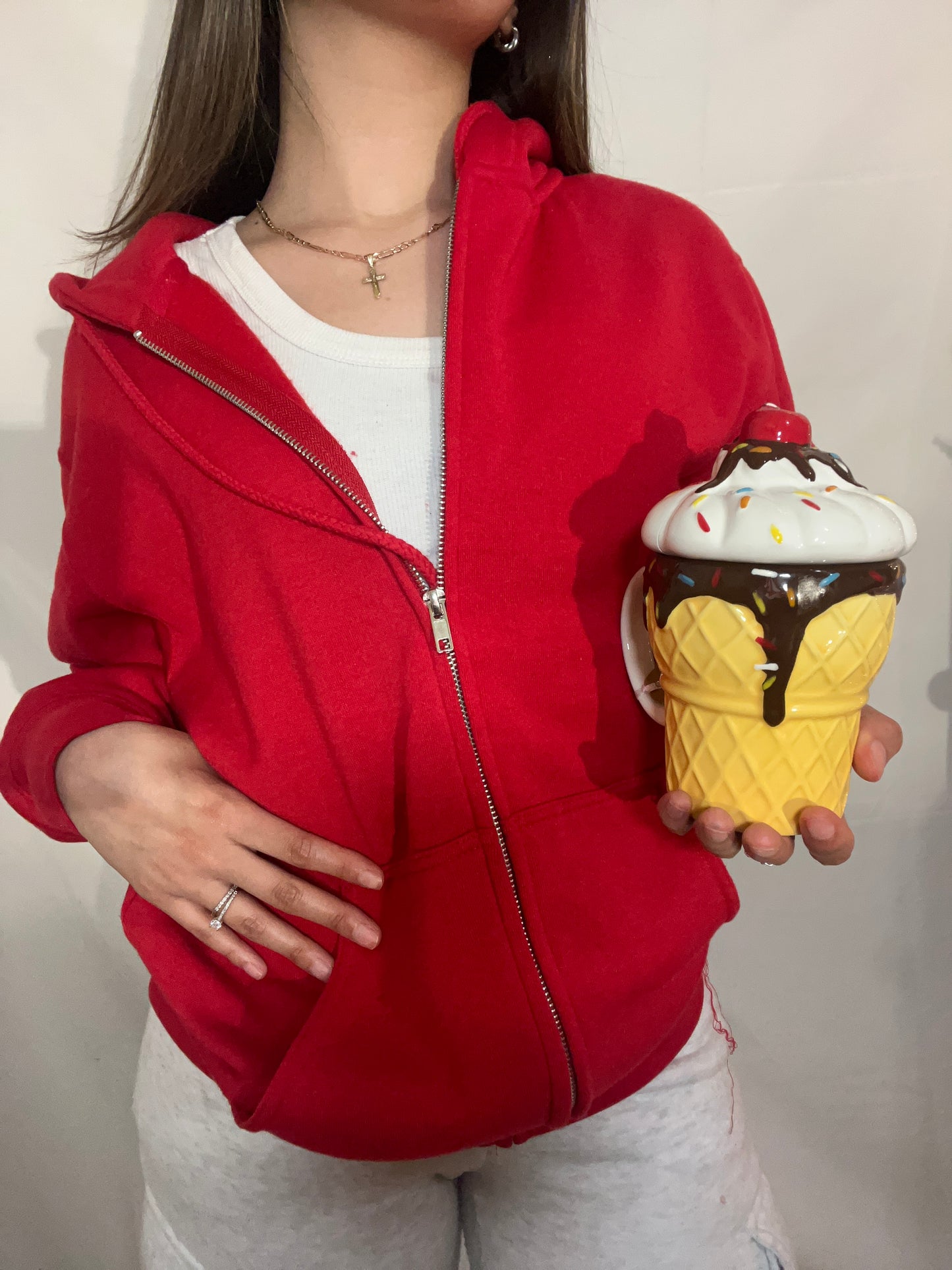 Cherry Zip Up