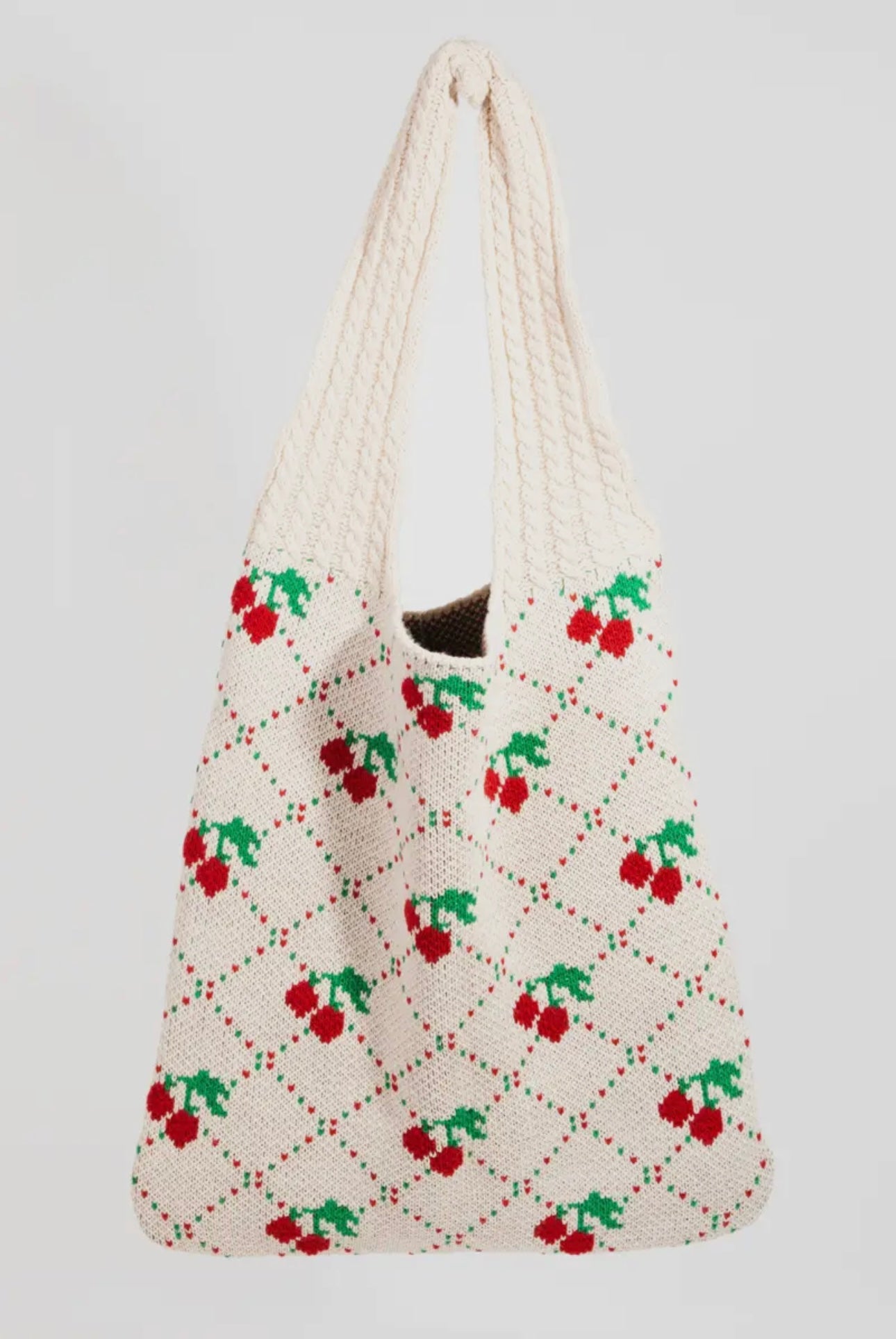 Knit Cherry Tote