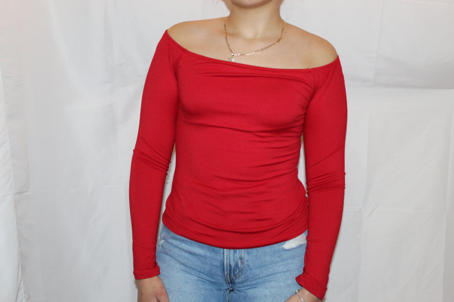 Cranberry Off The Shoulder Top